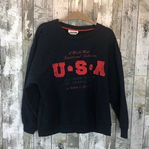 L.A. Gold womens sweatshirt navy Vintage large American Spirit USA